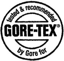 tested & recommended GORE-TEX by Gore for
