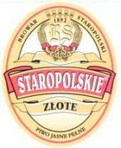 STAROPOLSKIE ZLOTE BS 1892 BROWAR STAROPOLSKI ... PIWO JASNE PELNE