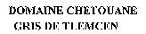 DOMAINE CHETOUANE GRIS DE TLEMCEN
