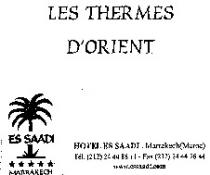 LES THERMES D'ORIENT ES SAADI MARRAKECH HOTEL ES SAADI.