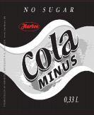 Harboe NO SUGAR cola MINUS