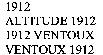 1912 ALTITUDE 1912 1912 VENTOUX VENTOUX 1912