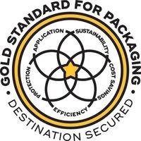 GOLD STANDARD FOR PACKAGING DESTINATION SECURED SUSTAINABILITY COST SAVINGS EFFICIENCY PROTECTION APPLICATION