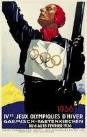 1936 IVES JEUX OLYMPIQUES D'HIVER GARMISCH-PARTENKIRCHEN DU 6 AU 16 FEVRIER 1936