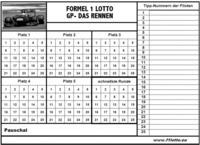 FORMEL 1 LOTTO GP - DAS RENNEN Platz 1 Platz 2 Platz 3 Platz 4 Platz 5 schnellste Runde Pauschal Tipp-Nummern der Piloten www.f1lotto.eu