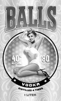 BALLS 40% ALC/VOL. 80 PROOF distilled from grain VODKA DISTILLED 4 TIMES