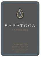 SINCE 1872 SARATOGA SPARKLING CARBONATED SPRING WATER 28 FL OZ (828mL) (1 Pt 12 oz)