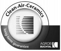 Clean-Air-Ceramics long-term guarantee AGROB BUCHTAL