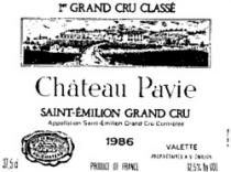 Château Pavie SAINT-ÉMILION GRAND CRU 1986