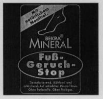 BEKRA MINERAL Fuß-Geruch-Stop