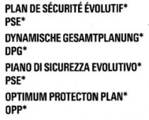 PLAN DE SÉCURITÉ ÉVOLUTIF* PSE* DYNAMISCHE GESAMTPLANUNG*