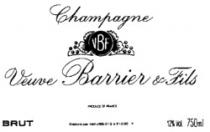 Champagne VBF Veuve Barrier & Fils PRODUCE OF FRANCE BRUT