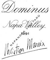 Dominus Napa Valley 1991 NAPANOOK VINEYARD Christian Moueix