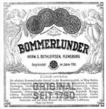 BOMMERLUNDER HERM. G. DETHLEFFSEN, FLENSBURG ORIGINAL SEIT 1760