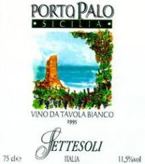 PORTO PALO SICILIA_VINO DA TAVOLA BIANCO SETTESOLI ILTALIA VINA DA TAVOLA BIANCO 1995 SETTESOLI ITALIA