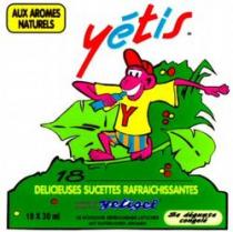 AUX AROMES NATURELS yétis. 18 DELICIEUSES SUCETTES RAFRAICHISSANTES yetigel