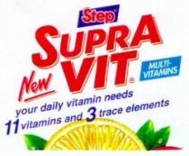 Step SUPRA New VIT MULTI-VITAMINS your daily vitamin needs 11 vitamins and 3 trace elements
