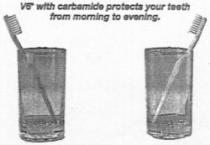 V6°with carbamide protects your teeth from morning to evening.