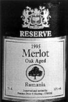 RESERVE 1995 Merlot Oak Aged Rumania