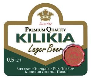 ԿԻԼԻԿԻԱ ԳԱՐԵՋՈՒՐ ԲԱՑ ԳՈՒՅՆԻ КИЛИКИЯ СВЕТЛОЕ ПИВО KILIKIA PREMIUM QUALITY LAGER BEER SINCE 1952 0,5 L BEER OF YEREVAN SINSE 1952