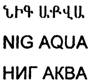 ՆԻԳ ԱՔՎԱ НИГ АКВА NIG AQUA