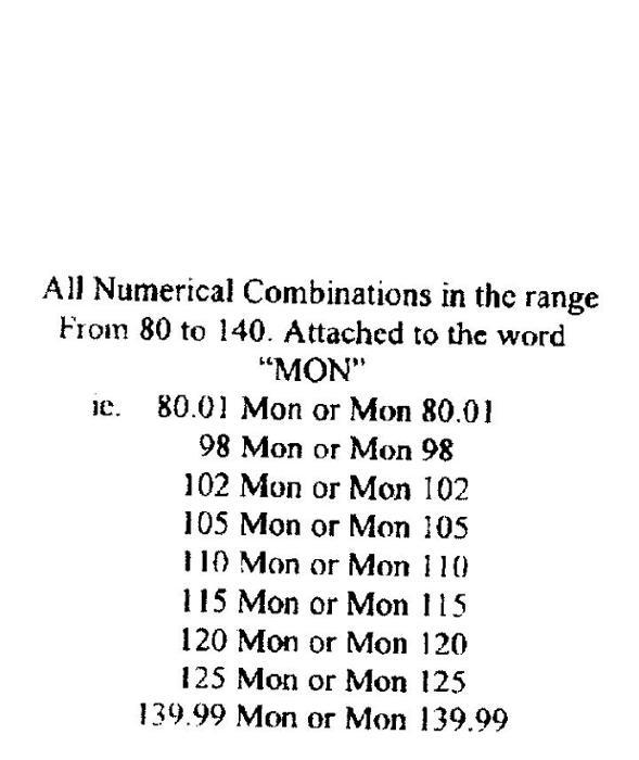 80 MON;80.01 MON;80.02 MON;80.03 MON