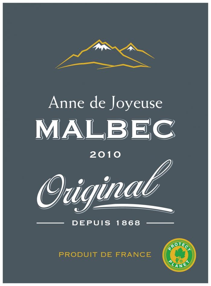 Anne de Joyeuse MALBEC 2010 Original Depuis 1868