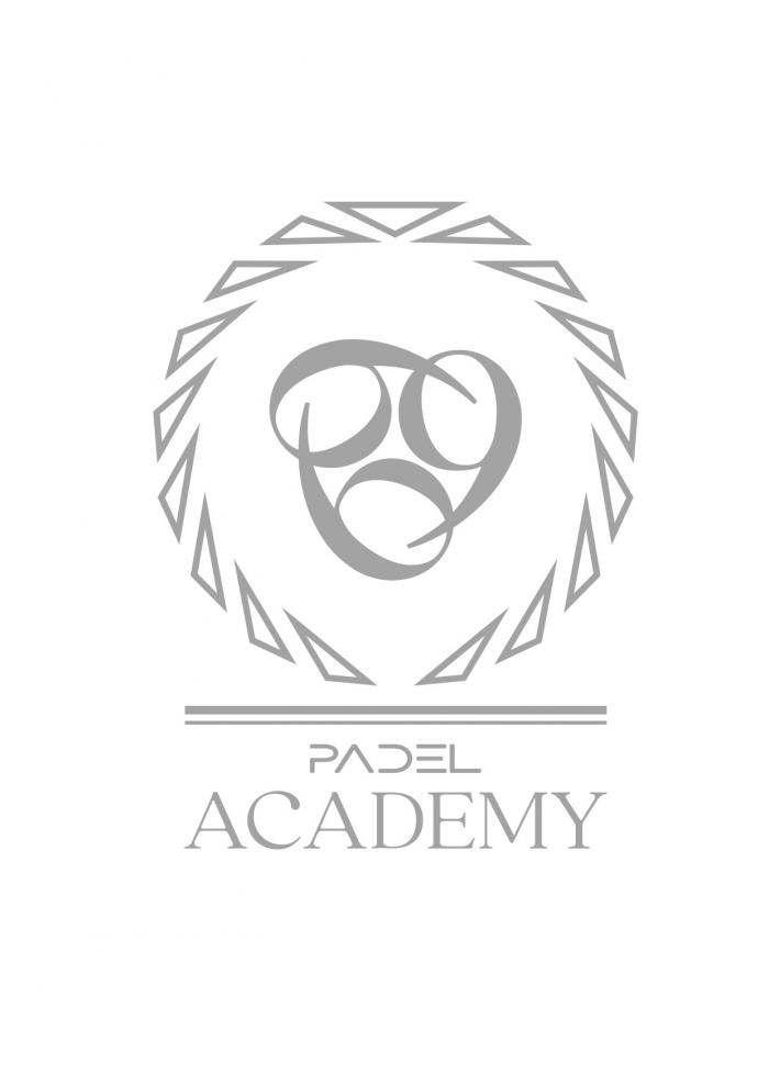 PADEL ACADEMY 999IL MARCHIO CONSISTE NELLA DICITURA PADEL ACADEMY 999 . IN BASSO, CENTRALE CI E LA SCRITTA IN STAMPATELLO PADEL