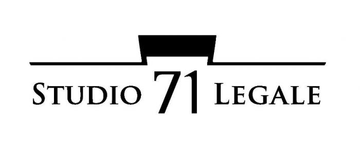 STUDIO LEGALE 71 Il marchio consiste nelle parole STUDIO e LEGALE in particolare carattere stampatello maiuscolo, separate dal numero 71;