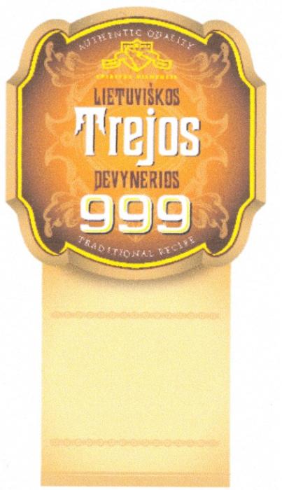 LIETUVIŠKOS Trejos DEVYNERIOS 999