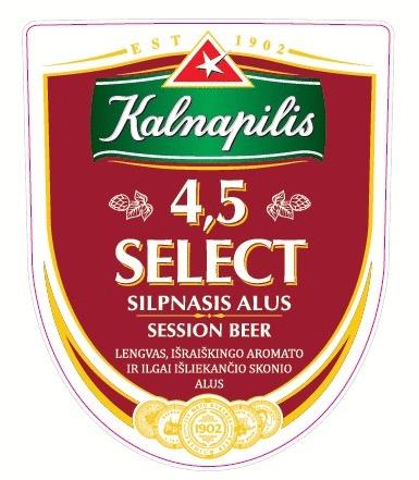 EST 1902 Kalnapilis 4,5 SELECT SILPNASIS ALUS SESSION BEER