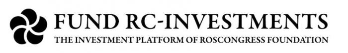 Словесные элементы "FUND RC-INVESTMENTS THE INVESTMENT PLATFORM OF ROSCONGRESS FOUNDATION".