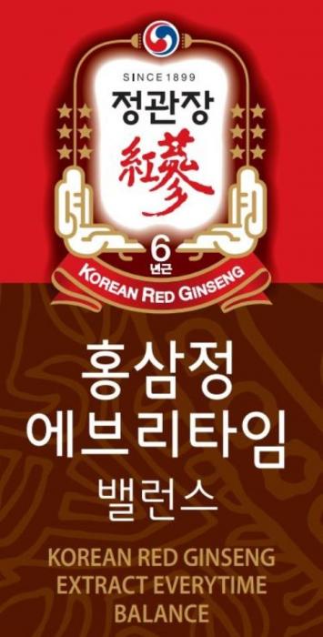SINCE 1899 KOREAN RED GINSENG KOREAN RED GINSENG EXTRACT EVERYTIME BALANCE ??? ?? 6?? ??? ????? ???