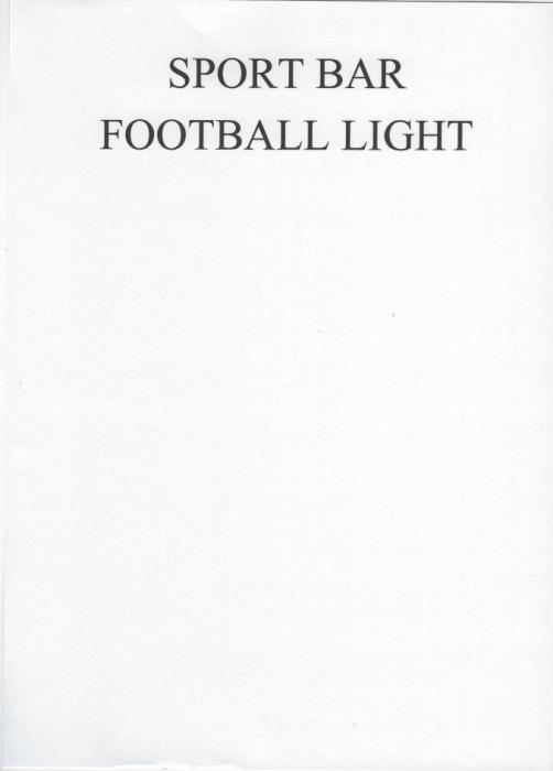 SPORT BAR FOOTBALL LIGHT