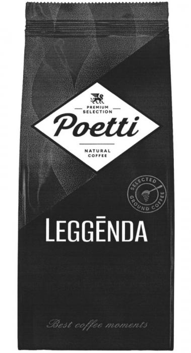 POETTI PREMIUM SELECTION NATURAL COFFEE LEGGENDA BEST COFFE MOMENTS SELECTED GROUND COFFEE
