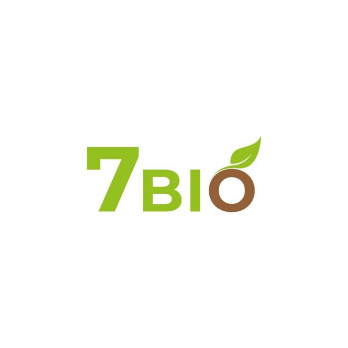 Цифра 7 в сочетании со словесным обозначением BIO (БИО), написанным латинскими заглавными буквами, шрифт Montserrat Bold. Транслитерация обозначения 7BIO – Сембио (Семьбио), русскоязычный вариант написания – 7БИО.