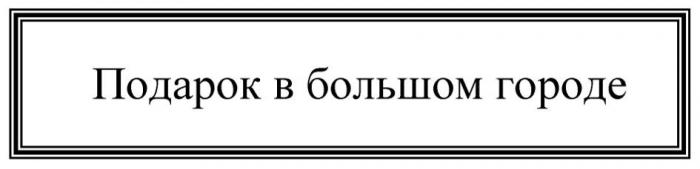 ПОДАРОК В БОЛЬШОМ ГОРОДЕ