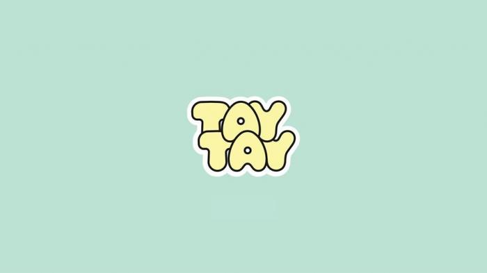 Словесное обозначением «TAY TAY» (транслитерация - ТАЙ ТАЙ), выполнено буквами латиницы авторским шрифтом в два уровня.