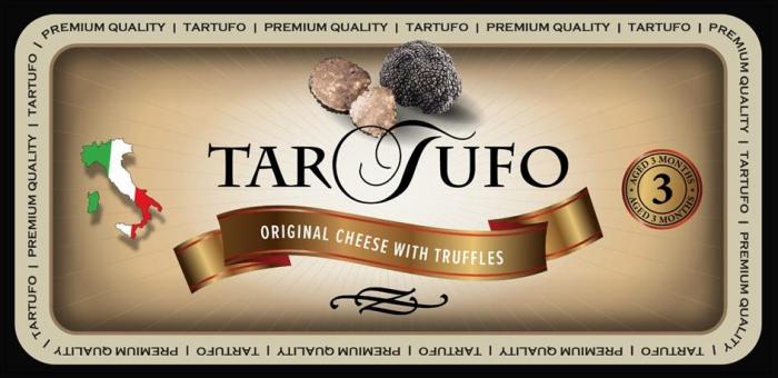 TARTUFO, PREMIUM QUALITY, AGED 3 MONTHS, ORIGINAL CHEESE WITH TRUFFLES, 3