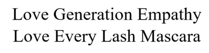 Love Generation Empathy Love Every Lash Mascara