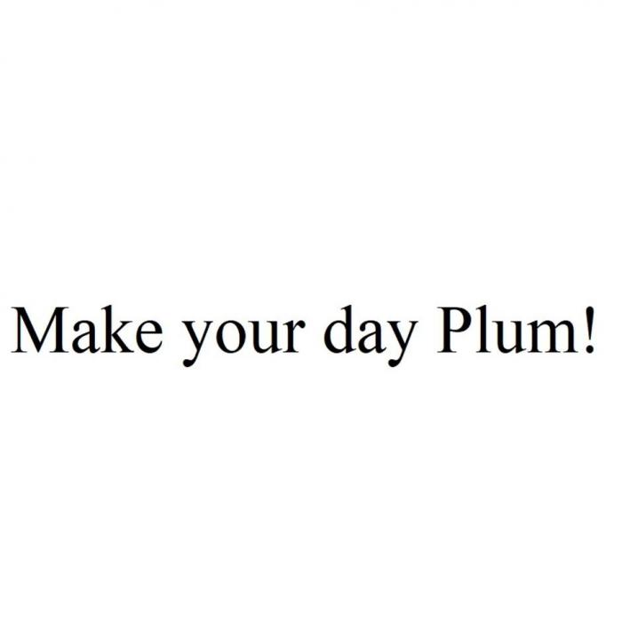 Make your day Plum!