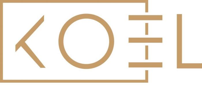 Заявленное обозначение представлено в виде фантазийного стилизованного словесного элемента "KOEL" (КОЕЛ) светло-коричневого цвета, выполненного стандартным жирным шрифтом на латинице. Изобразительный элемент представлен в виде прямоугольника светло - коричневого цвета.