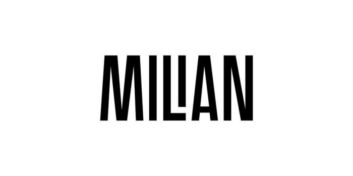 Заявленное обозначение MILIAN (МИЛИАН) является фантазийным, выполнено стандартным жирным черным шрифтом на латинице.