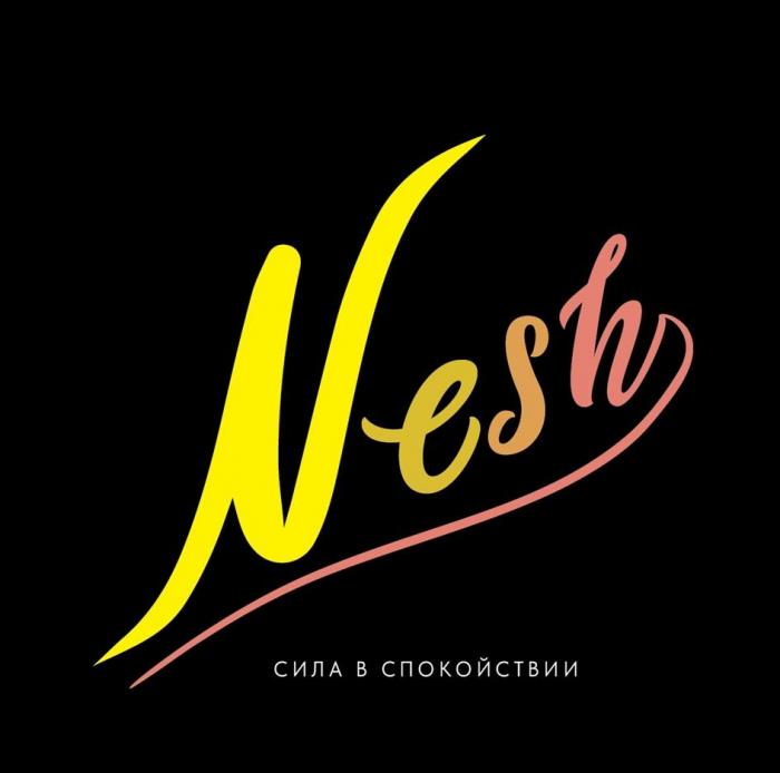 Nesh - выполнен латиницей стилизованным шрифтом, транслитерация "Нэш