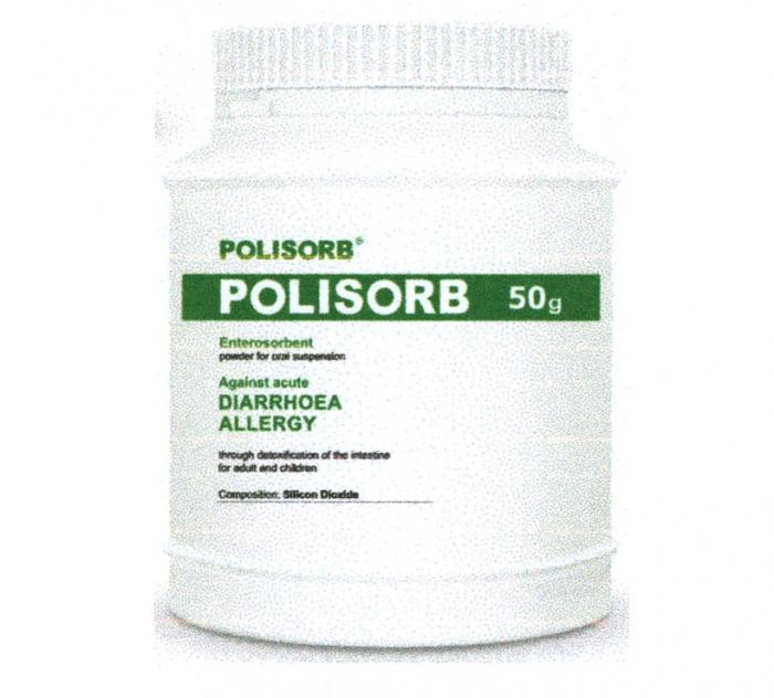 POLISORB ENTEROSORBENT POWDER FOR ORAL SUSPENSION AGAINST ACUTE DIARRHOEA ALLERGY THROUGH DETOXIFICATION OF THE INTESTINE FOR ADULT AND CHILDREN COMPOSITION SILICON DIOXIDE