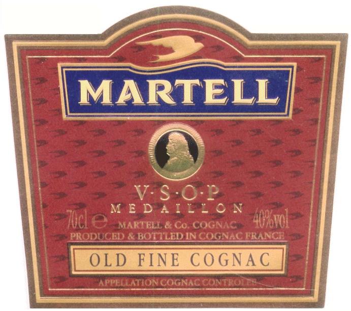MARTELL V S O P VSOP MEDAILLON & CO COGNAC OLD FINE COGNAC