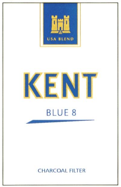 USA BLEND KENT BLUE 8 CHARCOAL FILTER