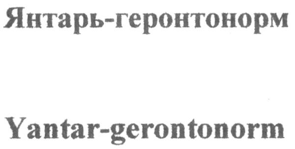 ЯНТАРЬ ГЕРОНТОНОРМ YANTAR GERONTONORM ЯНТАРЬ-ГЕРОНТОНОРМ YANTAR-GERONTONORM