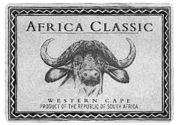CAPE AFRICA CLASSIC WESTERN CAPE PRODUCT OF THE REPUBLIC OF SOUTH AFRICA