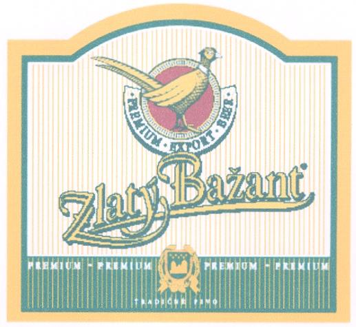 ZLATYBAZANT ZLATY BAZANT ZLATY BAZANT PREMIUM EXPORT BEER TRADICNE PIVO